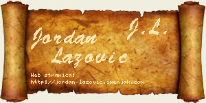 Jordan Lazović vizit kartica